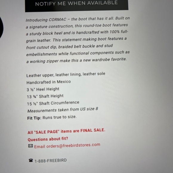 Freebird CORMAC Black Boots NIB Size 8 - Picture 12 of 14